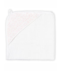 Baby Boys and Girls Star Muslin Lined Hooded Towel Pink