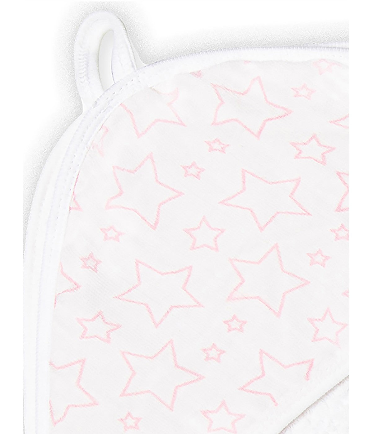  Jesse & Lulu Baby Boys and Girls Star Muslin Lined Hooded Towel Pink - Pink - Bonton