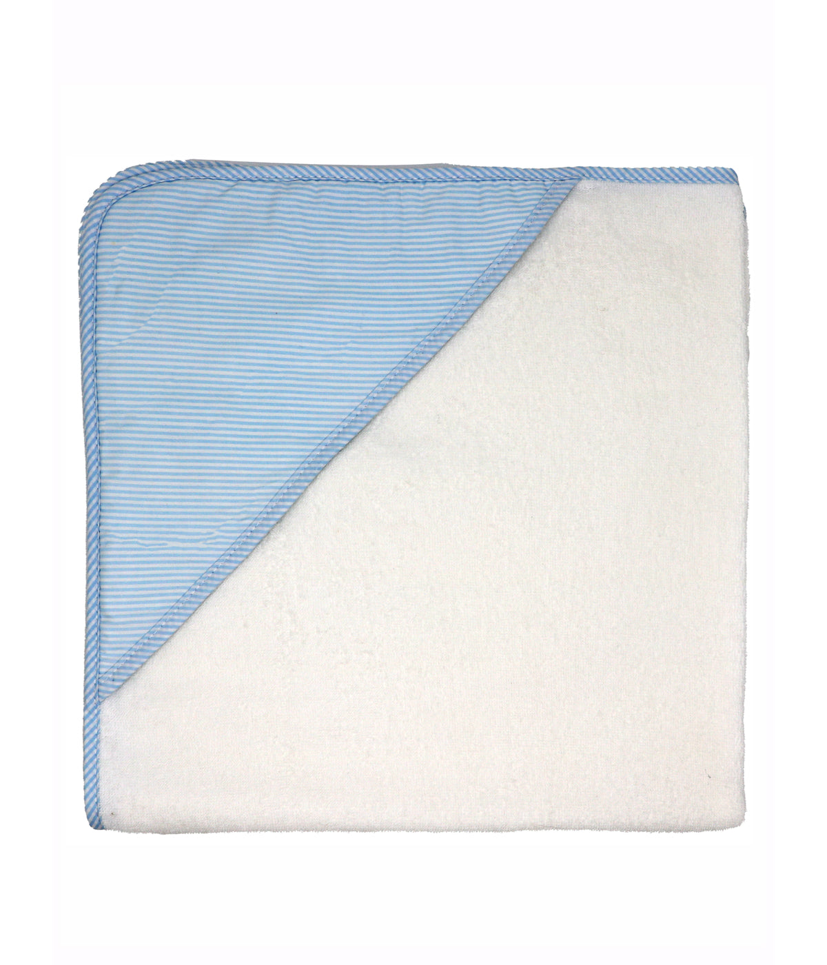 Baby Boys and Girls Bath Towel with Piping Blue