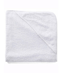 Baby Boys and Girls Bath Towel with Piping White