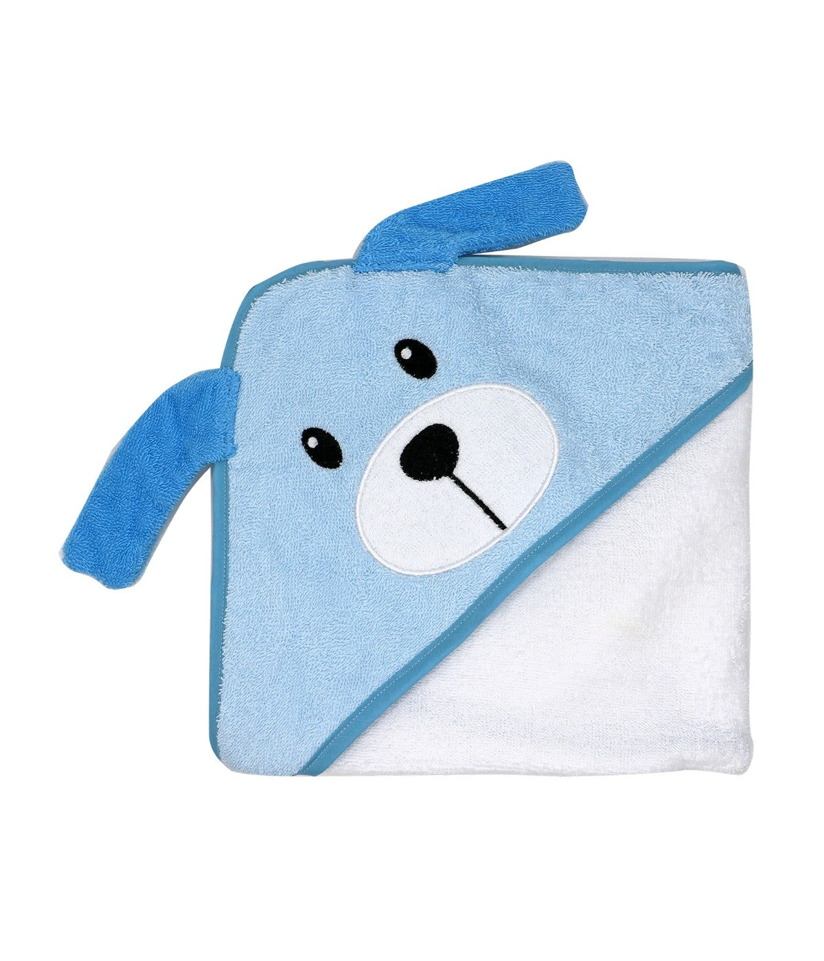 Baby Boys and Girls Bee Hooded Bath Towel Blue Dog