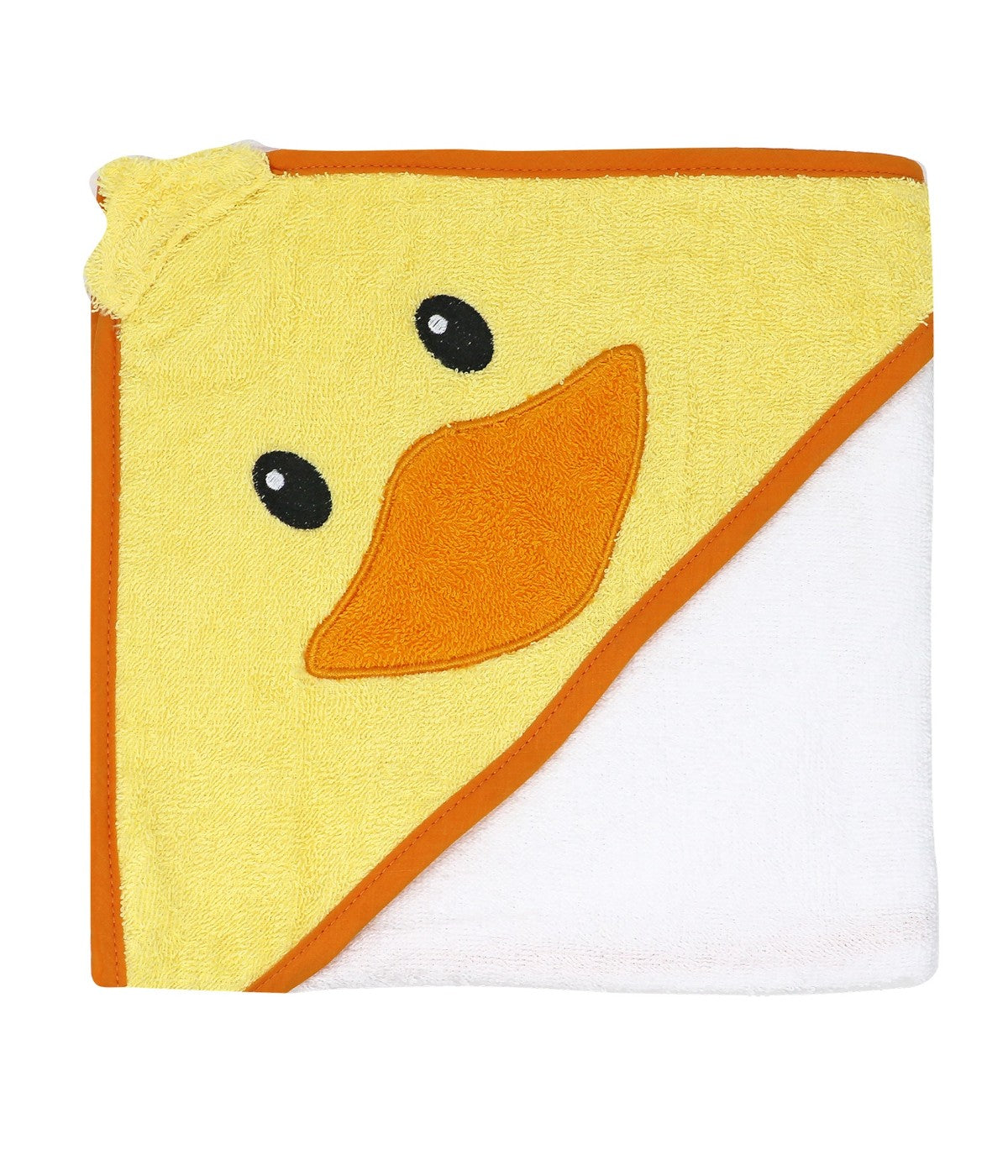 Baby Boys and Girls Bear Hooded Bath Towel Yellow Duck