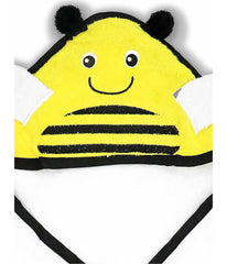 Baby Boys and Girls Animal Hooded Bath Towel Yellow Bee