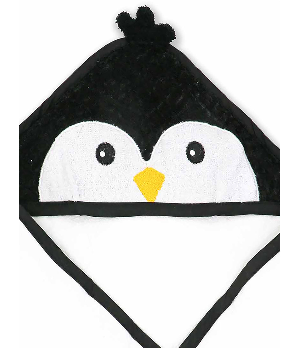  Jesse & Lulu Baby Boys and Girls Sloth Hooded Bath Towel Black Penguin - Black Penguin - Bonton