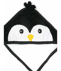 Baby Boys and Girls Sloth Hooded Bath Towel Black Penguin