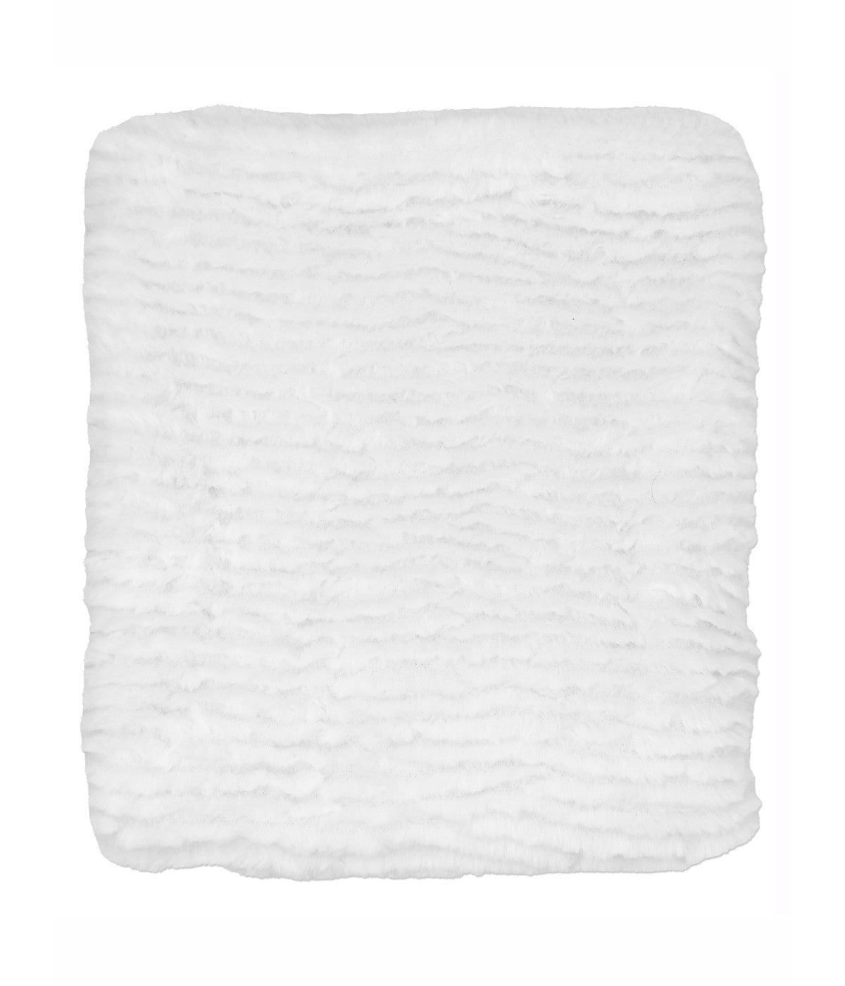  Jesse & Lulu Baby Boys and Baby Girls Ridged Plush Baby Blanket White - White - Bonton