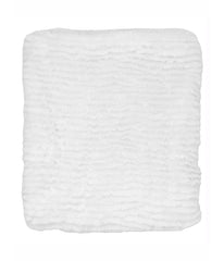 Baby Boys and Baby Girls Ridged Plush Baby Blanket White