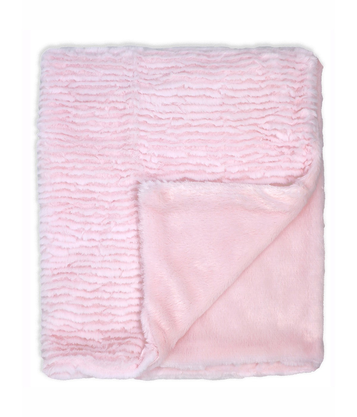 Baby Boys and Baby Girls Ridged Plush Baby Blanket Pink