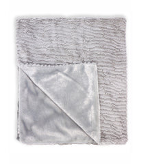 Baby Boys and Baby Girls Ridged Plush Baby Blanket Gray