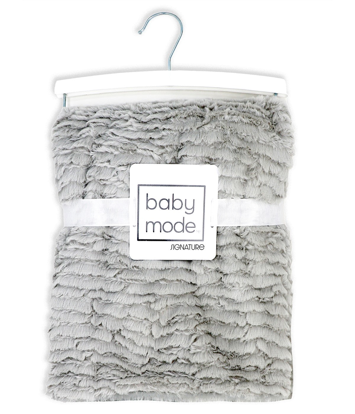  Jesse & Lulu Baby Boys and Baby Girls Ridged Plush Baby Blanket Gray - Gray - Bonton