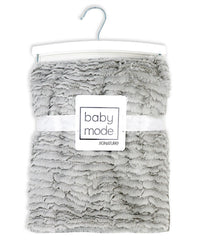 Baby Boys and Baby Girls Ridged Plush Baby Blanket Gray