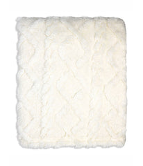 Baby Boys and Baby Girls Sculpted Sherpa Baby Blanket Ivory