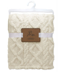 Baby Boys and Baby Girls Sculpted Sherpa Baby Blanket Ivory