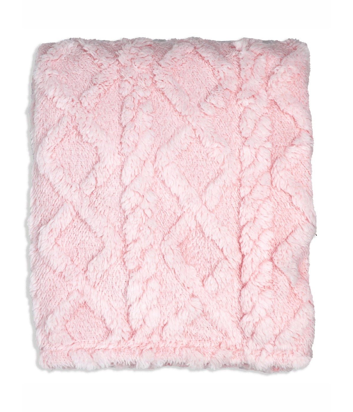  Jesse & Lulu Baby Boys and Baby Girls Sculpted Sherpa Baby Blanket Pink - Pink - Bonton