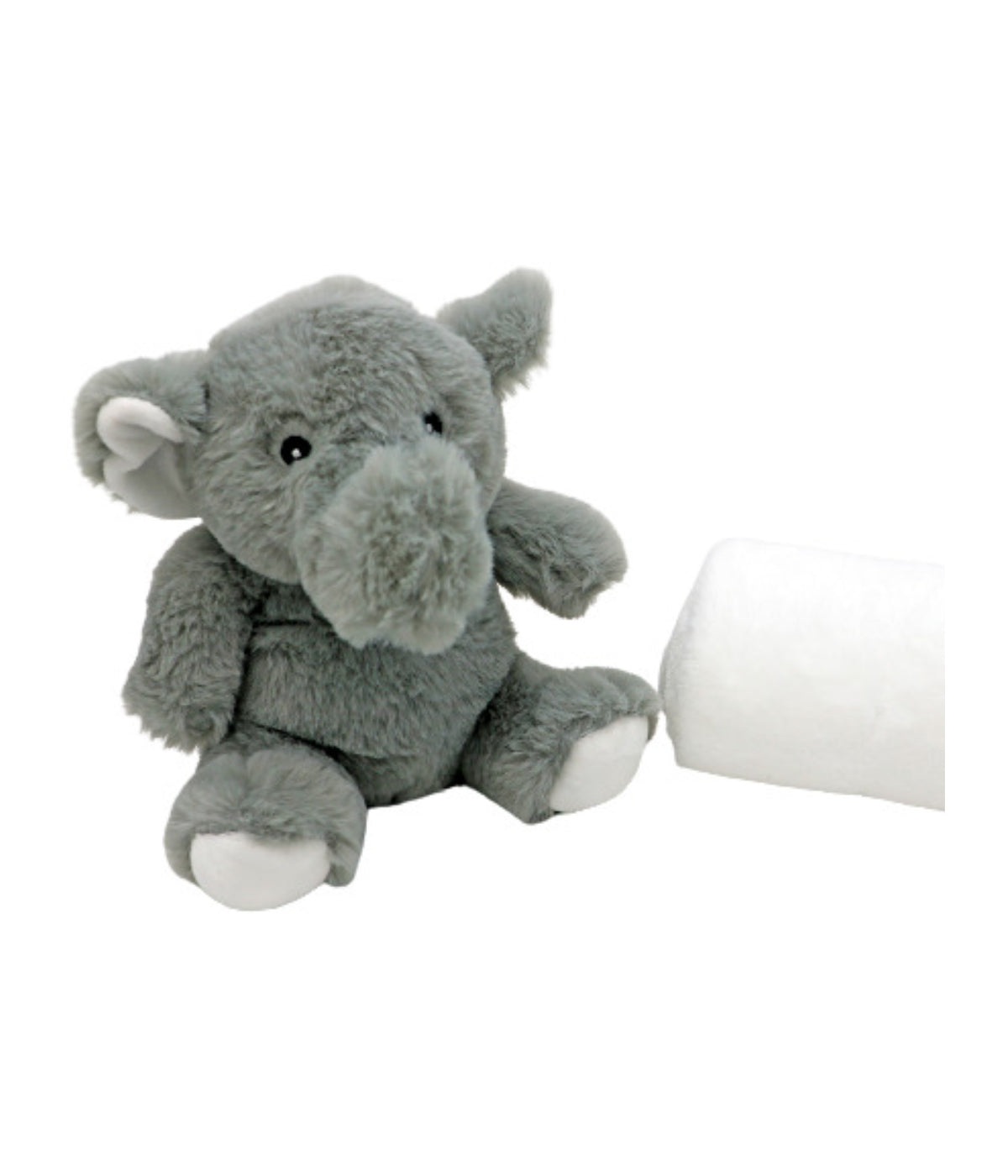  Jesse & Lulu Boys and Girls Plush 2 Piece Set Animal with Blanket Gray Elephant - Gray Elephant - Bonton