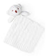  Jesse & Lulu Baby Boys and Baby Girls Knit Bear Security Blanket White - White - Bonton