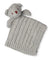 Baby Boys and Baby Girls Knit Bear Security Blanket Gray