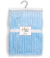 Baby Boys and Baby Girls Striped Blanket with 4 Receiving Blankets Gift Set Baby Blue