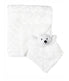  Jesse & Lulu Baby Boys and Baby Girls Curly Plush Blanket with Matching Lovey Nunu Gift Set Plush White - Plush White - Bonton