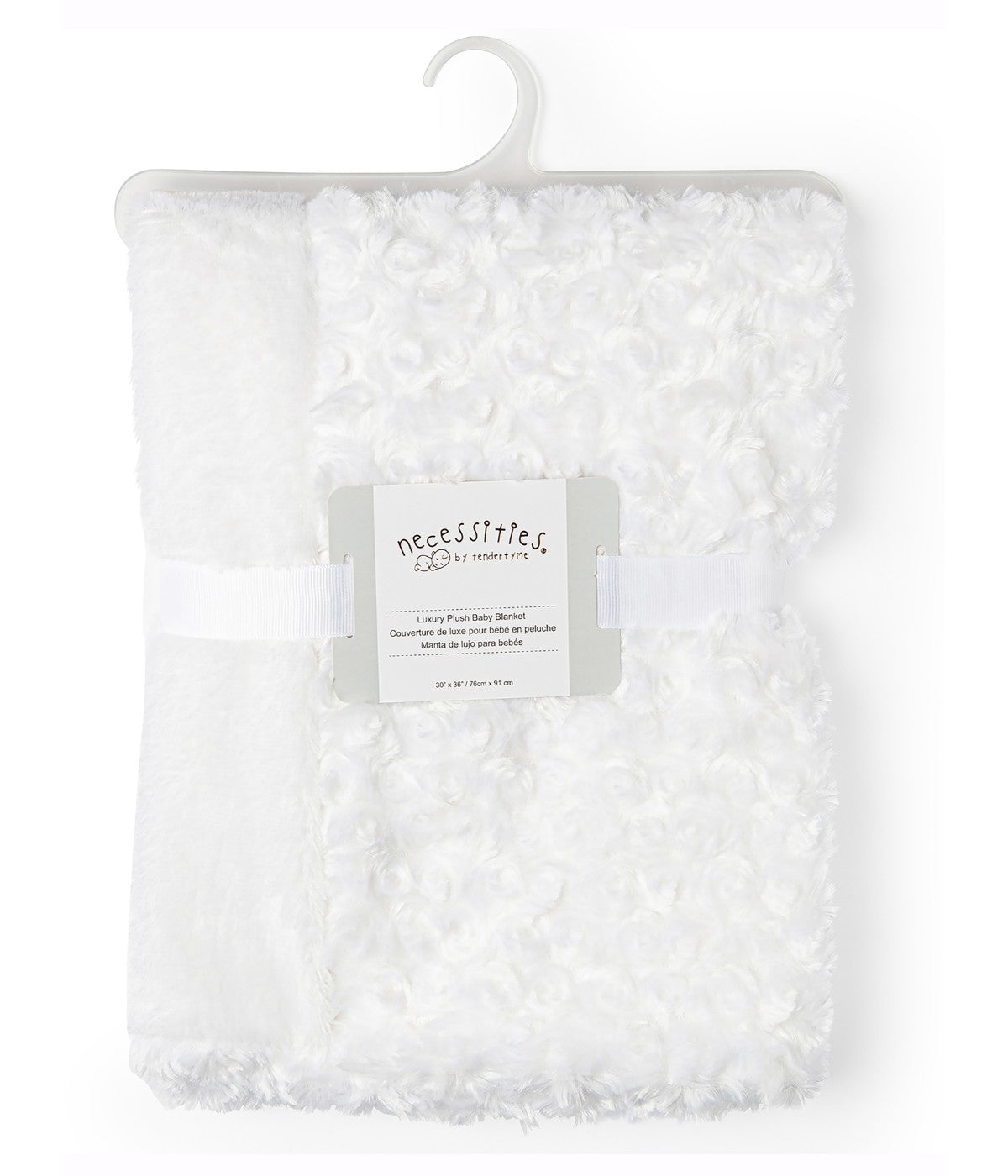 Baby Boys and Baby Girls Curly Plush Blanket with Matching Lovey Nunu Gift Set Plush White