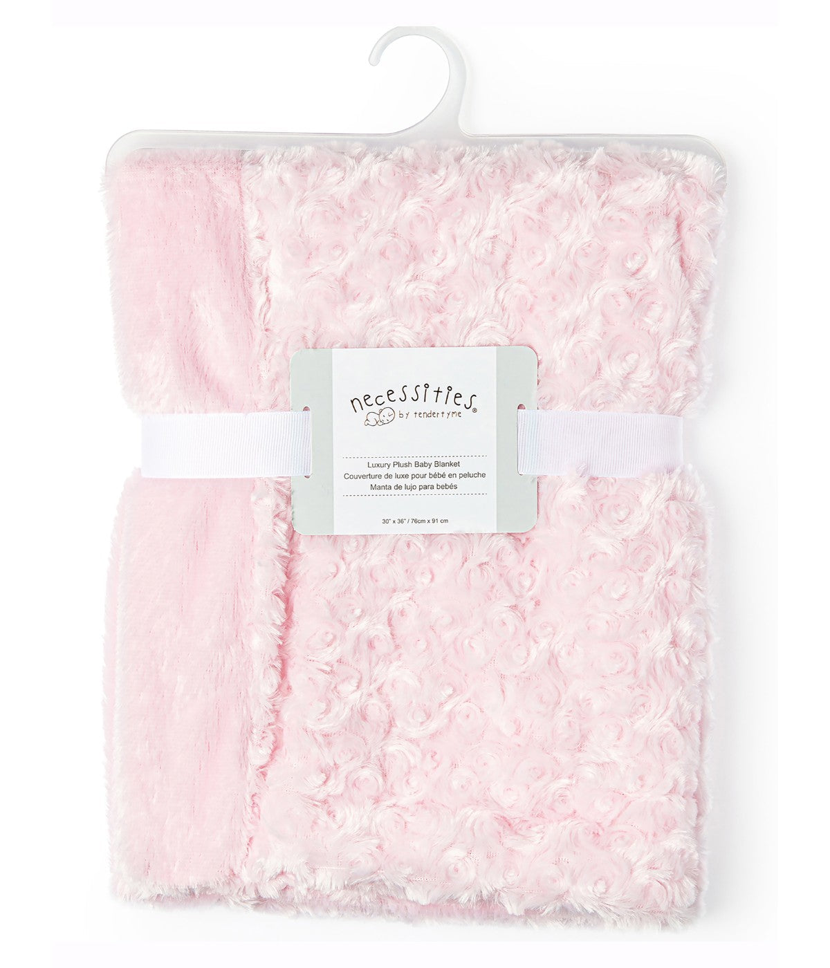  Jesse & Lulu Baby Boys and Baby Girls Curly Plush Blanket with Matching Lovey Nunu Gift Set Plush Pink - Plush Pink - Bonton