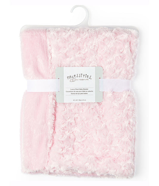 Baby Boys and Baby Girls Curly Plush Blanket with Matching Lovey Nunu Gift Set Plush Pink