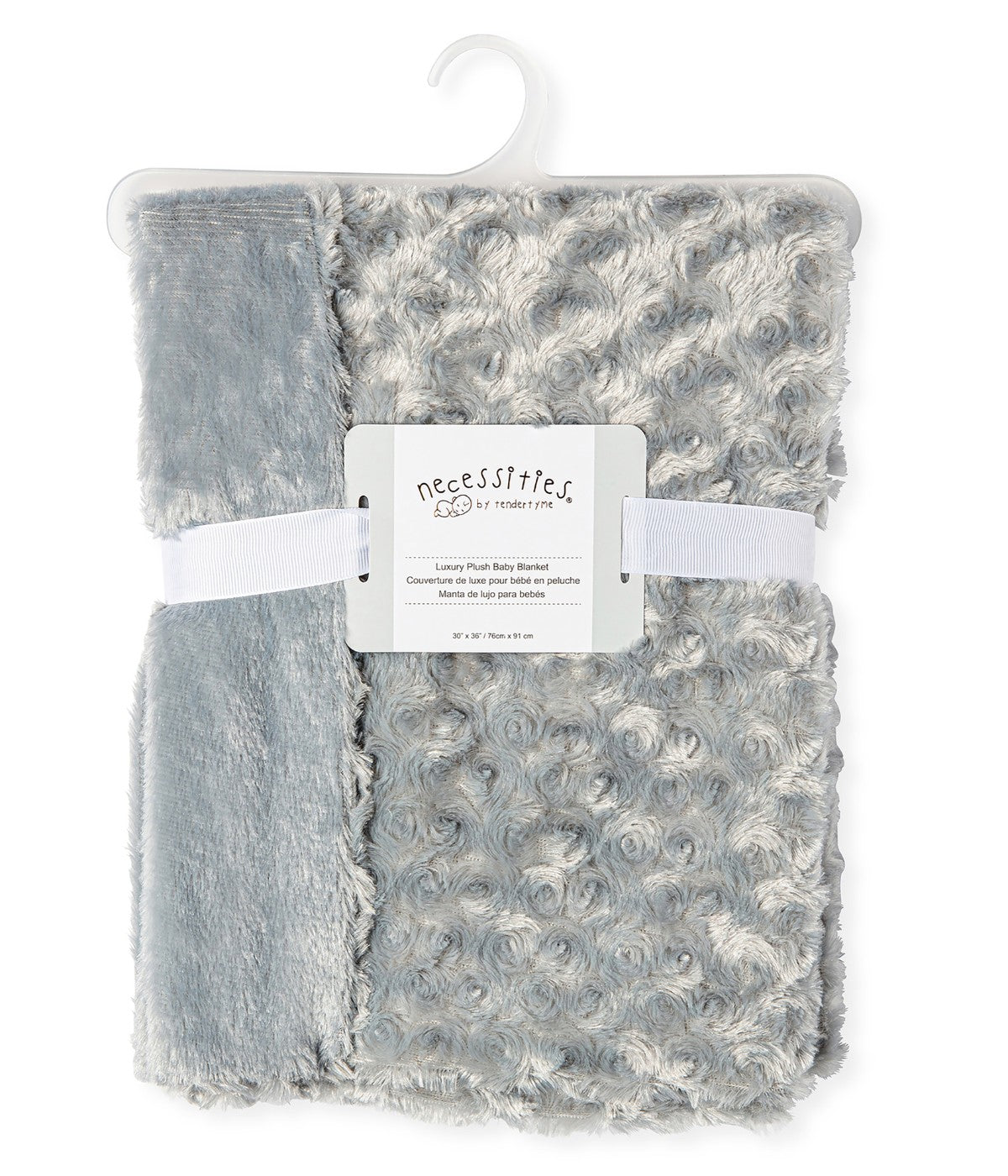  Jesse & Lulu Baby Boys and Baby Girls Curly Plush Blanket with Matching Lovey Nunu Gift Set Plush Gray - Plush Gray - Bonton