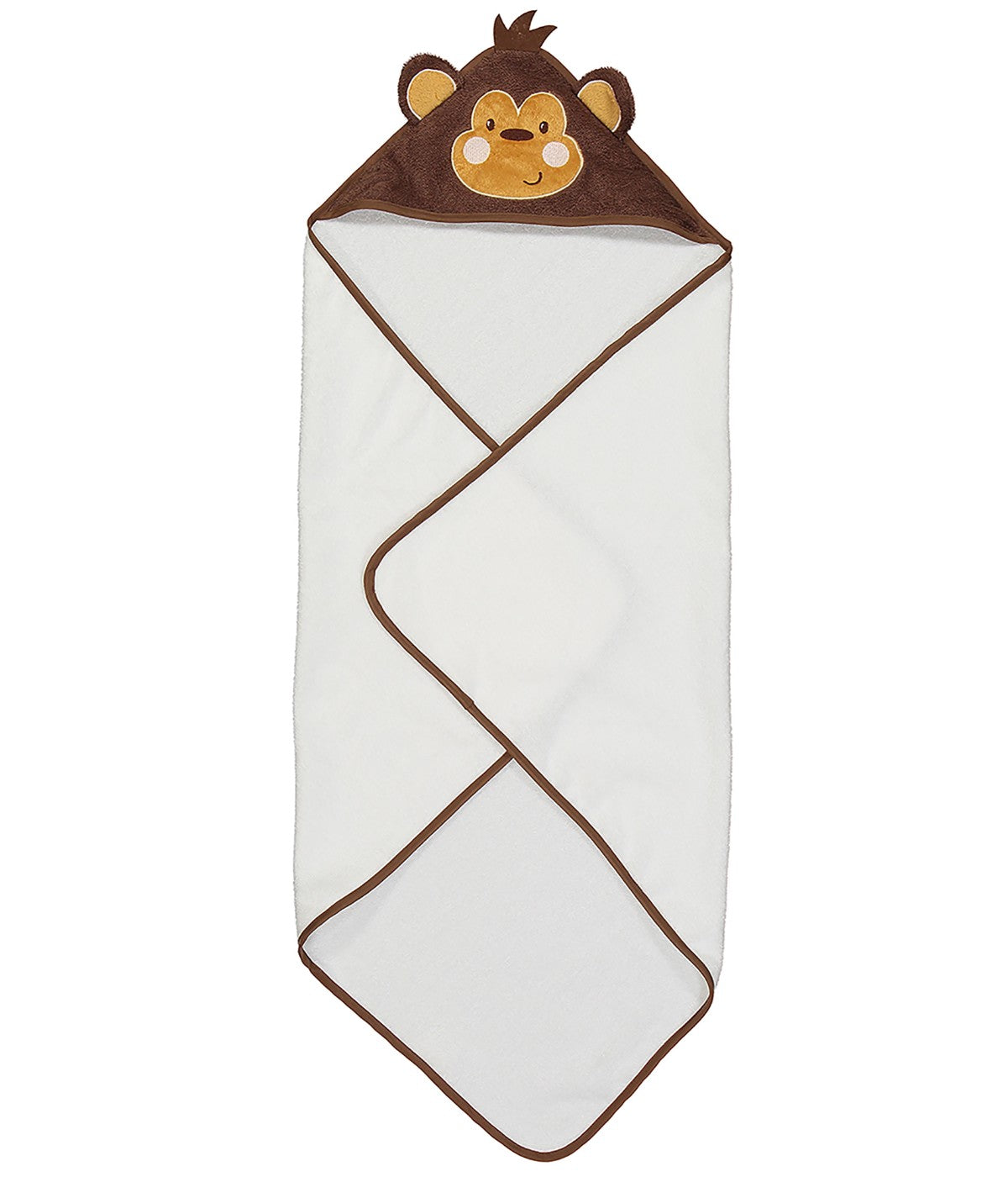  Jesse & Lulu Baby Boys and Baby Girls Hooded Character Bath Towel with 4 Wash Cloths Brown - Brown - Bonton