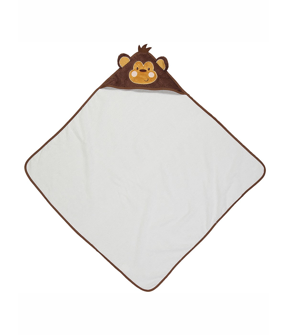  Jesse & Lulu Baby Boys and Baby Girls Hooded Character Bath Towel with 4 Wash Cloths Brown - Brown - Bonton