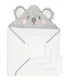  Jesse & Lulu Baby Boys and Baby Girls Hooded Character Bath Towel with 4 Wash Cloths Gray - Gray - Bonton