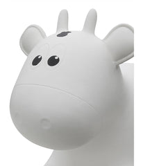 Toddler Inflatable Cow Hopper Bounce and Ride-on Toy White Cow