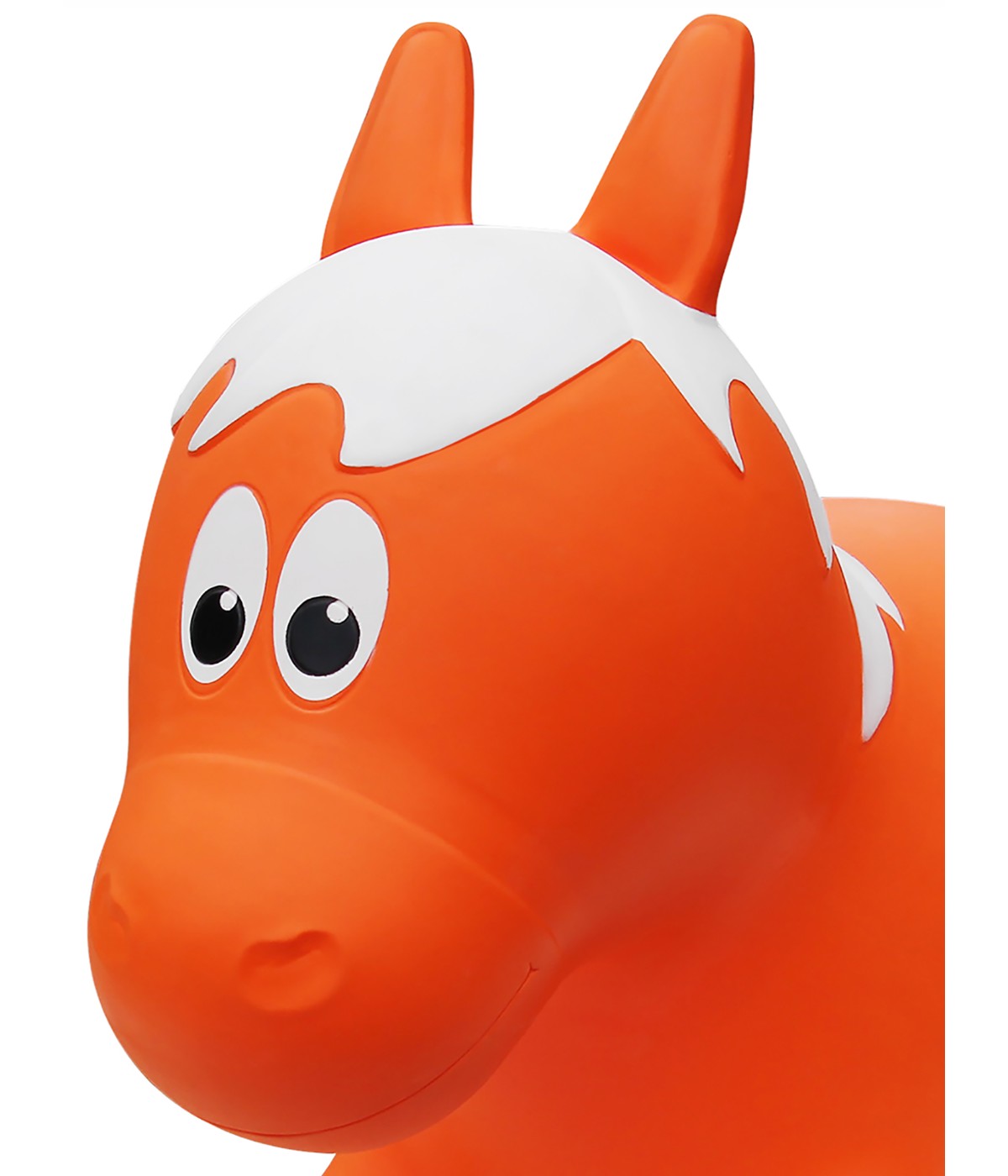 Toddler Inflatable Horse Hopper Bounce and Ride-on Toy Orange Horse