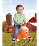 Toddler Inflatable Horse Hopper Bounce and Ride-on Toy Orange Horse
