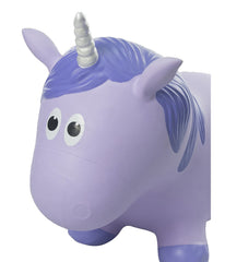 Toddler Inflatable Unicorn Hopper Bounce and Ride-on Toy Lavender Unicorn