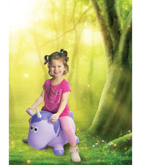 Toddler Inflatable Unicorn Hopper Bounce and Ride-on Toy Lavender Unicorn