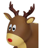 Toddler Inflatable Reindeer Hopper Bounce and Ride-on Toy Brown Reindeer