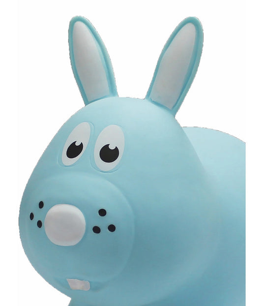Toddler Inflatable Pastel Bunny Hopper Bounce and Ride-on Toy Baby Blue Bunny