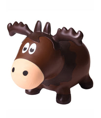 Toddler Inflatable Wildlife Hopper Bounce and Ride-on Toy Brown Moose