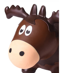 Toddler Inflatable Wildlife Hopper Bounce and Ride-on Toy Brown Moose