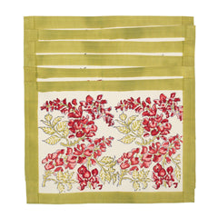 Wisteria Green/Pink Placemats Set of 6