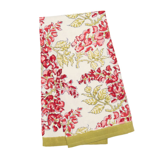 Wisteria Green/Pink Tea Towels Set of 3