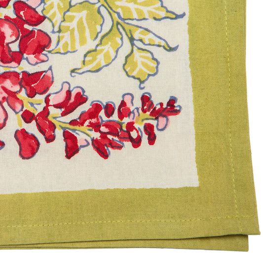 Wisteria Green/Pink Tea Towels Set of 3