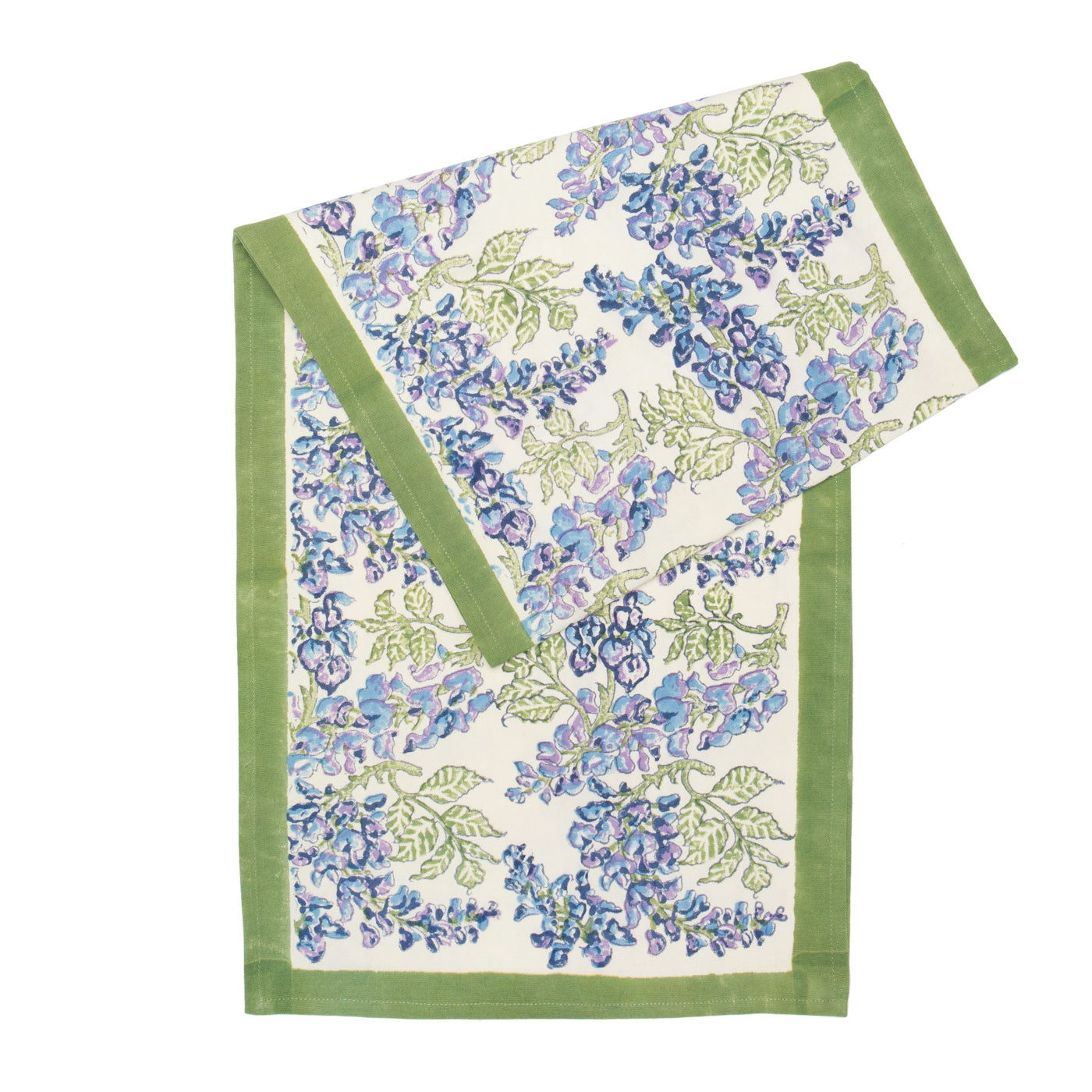  Couleur Nature Wisteria Green/Blue Runner - Green/Blue - Bonton