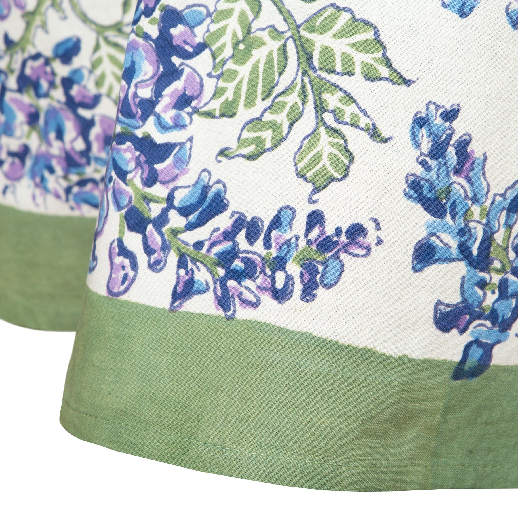  Couleur Nature Wisteria Green/Blue Tablecloth - Green/Blue - Bonton