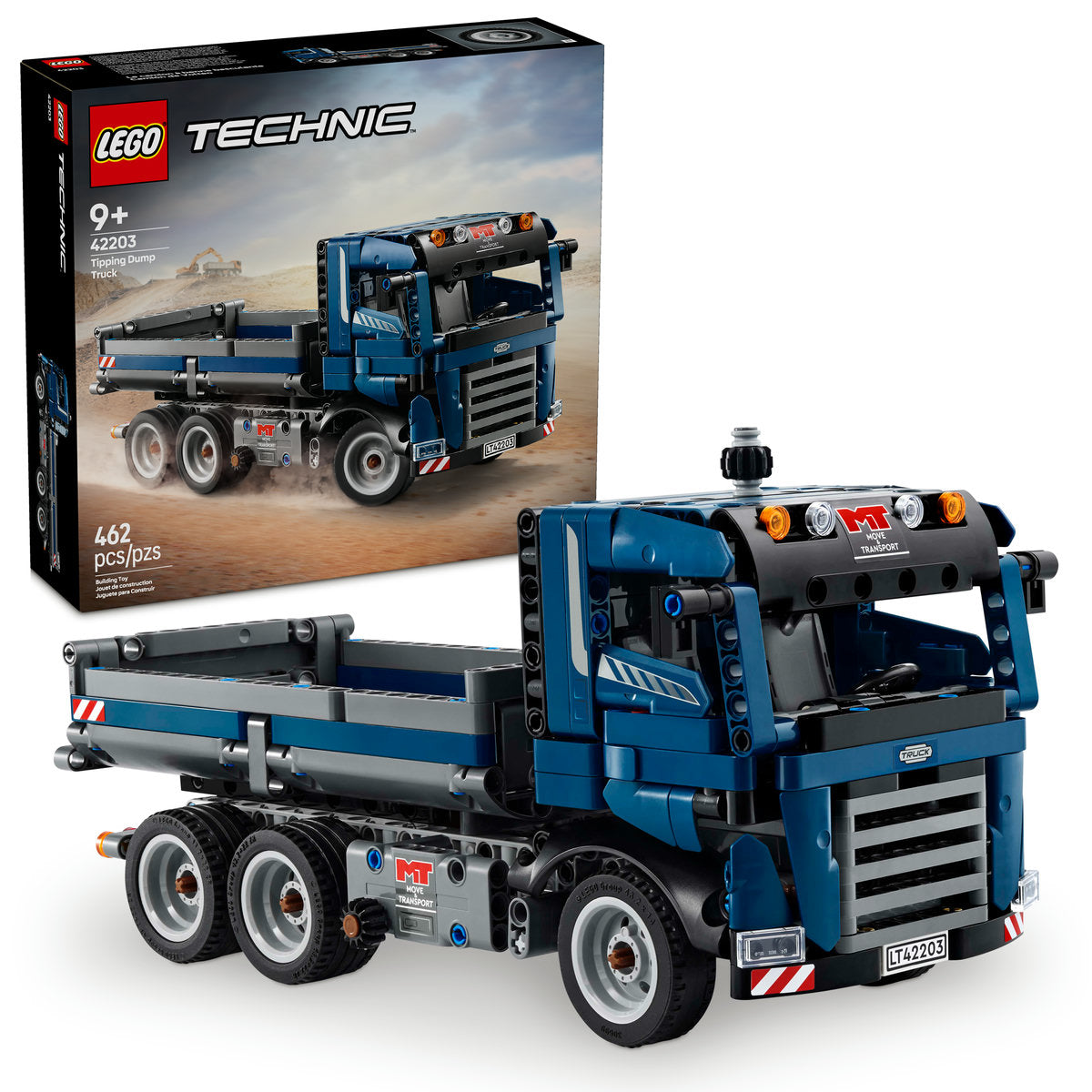  LEGO LEGO® Technic™ Tipping Dump Truck Toy, Blue Construction Vehicle Set 42203 - Technic - Bonton
