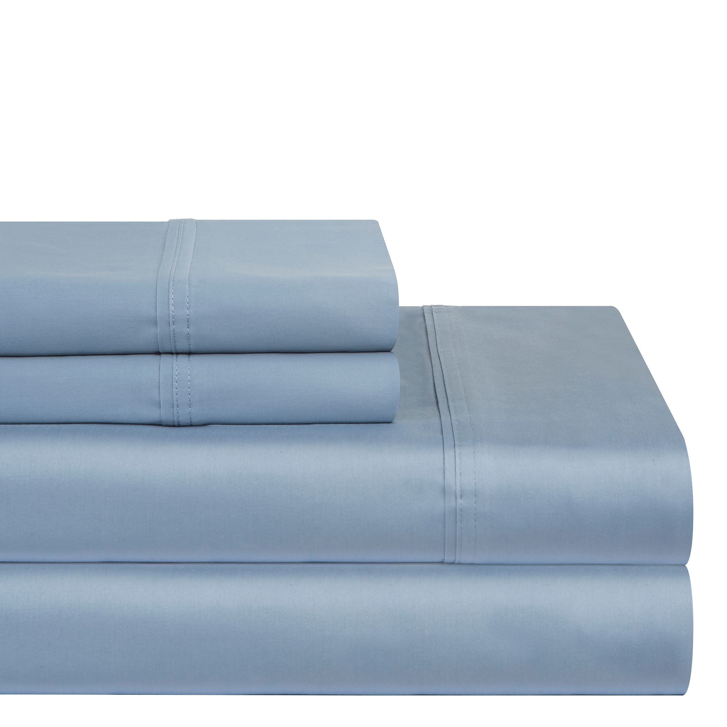  Pointehaven 400 Thread Count Solid Sheet Sets - Sage - Bonton