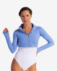 WOMEN'S FULL ZIP CROP TOP (4010)