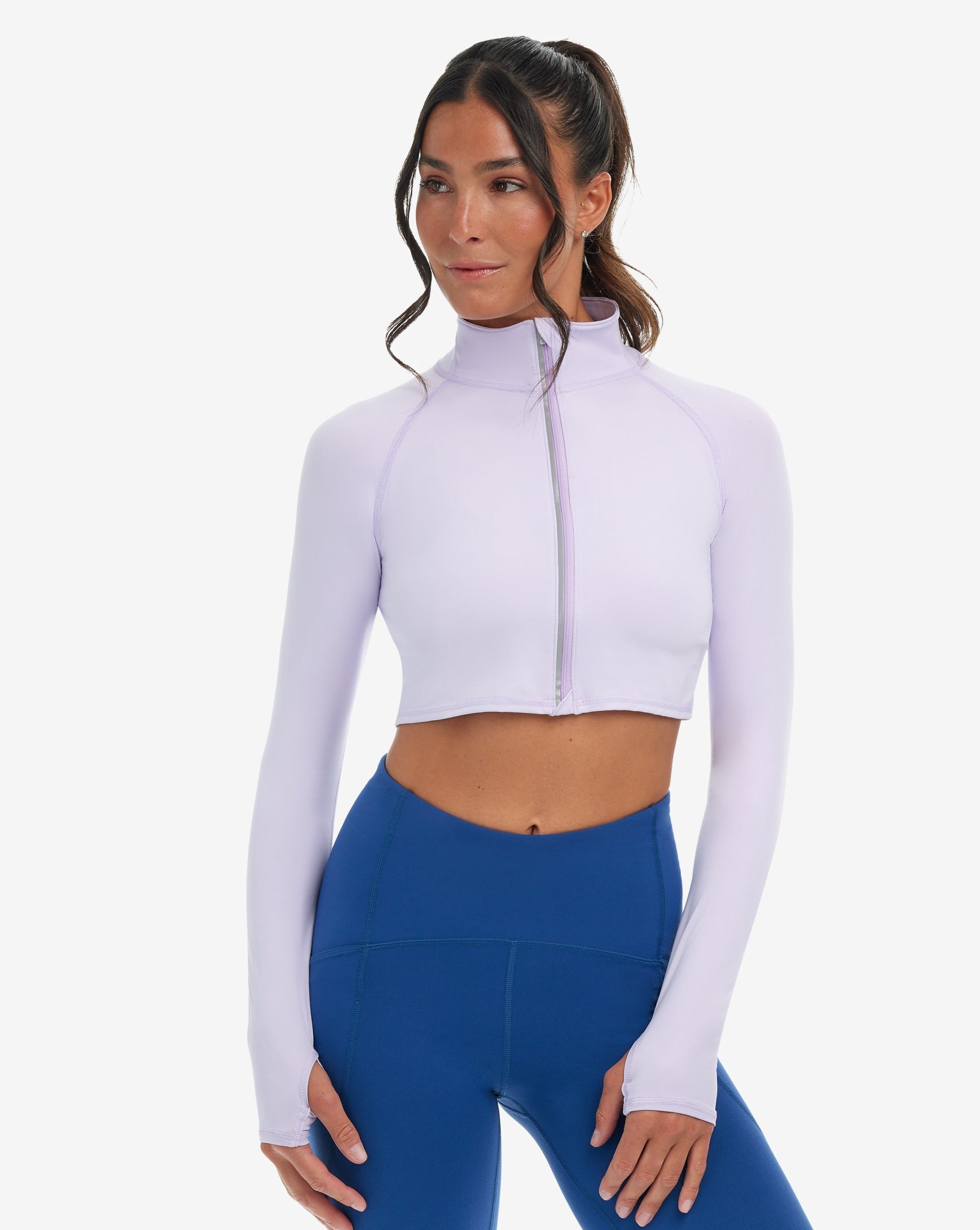  BloqUV WOMEN'S FULL ZIP CROP TOP (4010) - Black - Bonton