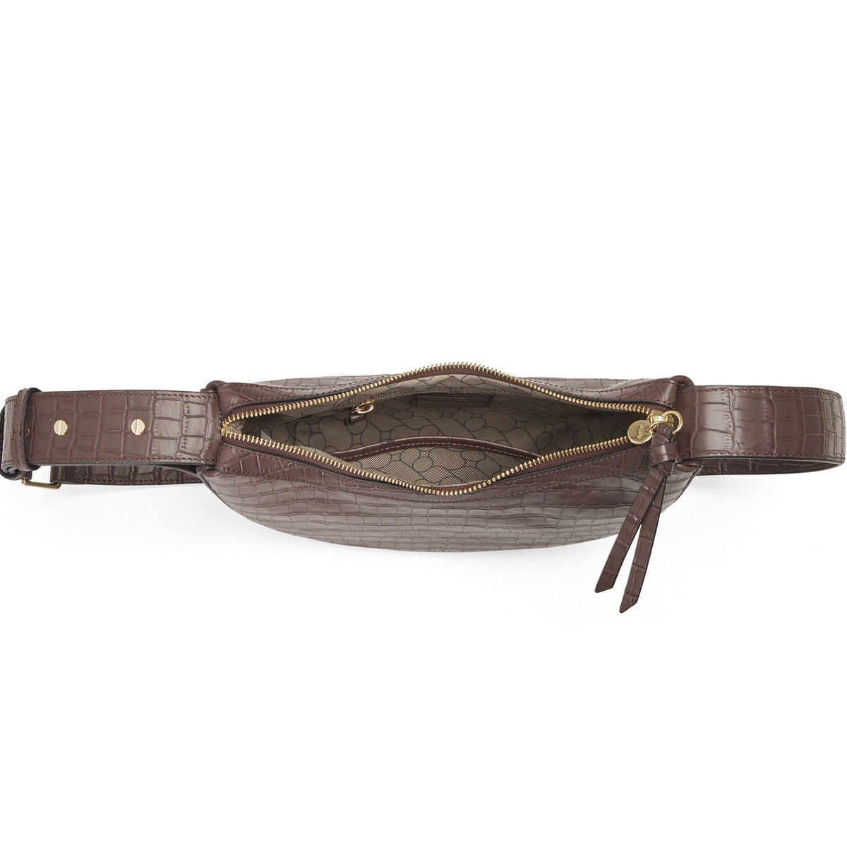  Oryany Rookie Croco  - Classic Medium Crossbody - Leaf Olive - Bonton