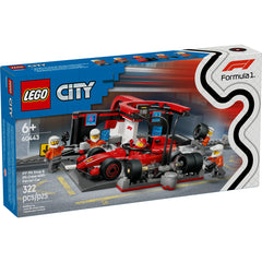 LEGO® City F1® Pit Stop & Pit Crew With Ferrari Car Racing Vehicle Toy 60443